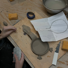 Load image into Gallery viewer, A work in progress of a fun duck shape created during indoor activities for kids in Montreal.